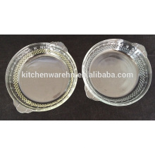 Haonai High Quality Glass Plate with ears/Set of 2 Refractory